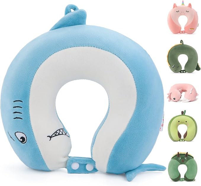 Niuniu Daddy Shark Kids Travel Neck Pillows by NiuniuDaddy