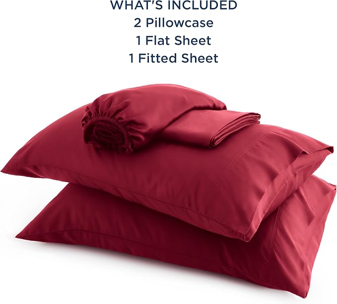 Bedsure Queen Sheet Set, Rayon Derived from Bamboo, Cooling Sheets, Breathable - Image 5