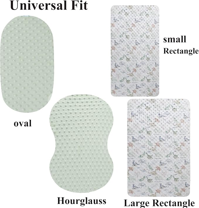 Dot Bassinet Sheet Set 2 Pack Stretch Fitted Bedside Sleeper Bassinet Sheets - Image 7