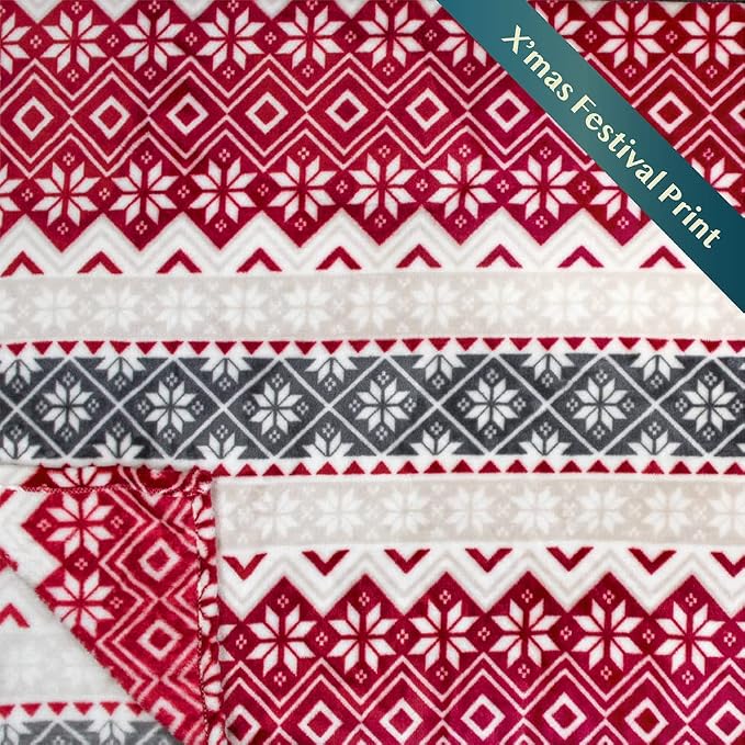 PAVILIA Christmas Throw Blanket | Holiday Christmas Red Fleece Blanket | Soft - Image 4