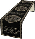 Nordic Vikings Table Runner, Viking Raven Rune Mythology Aesthetic Table Runner by Unknown