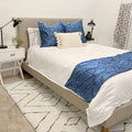 Bed Runner Set - 100% Pure Cotton 800 Thread Count - Luxury 1 Pinch Pleated Bed by Unknown