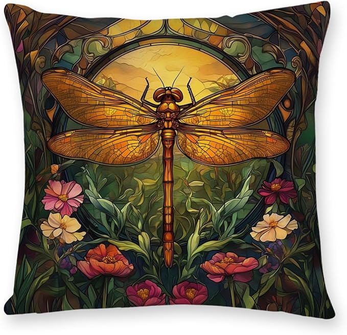 YOU FOUND ME William Morris Abstract Vintage Floral Dragonfly Design Throw by Unknown