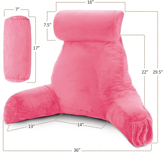 Nestl Reading Pillow with Shredded Memory Foam Includes 2 Neck and Lumber - Image 6