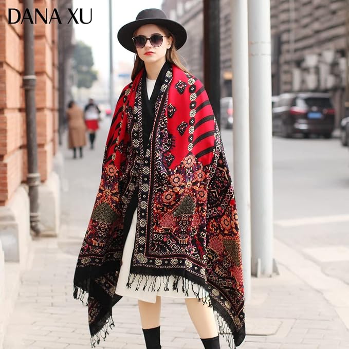 DANA XU 100% Merino Wool Pashmina Shawl - Image 8