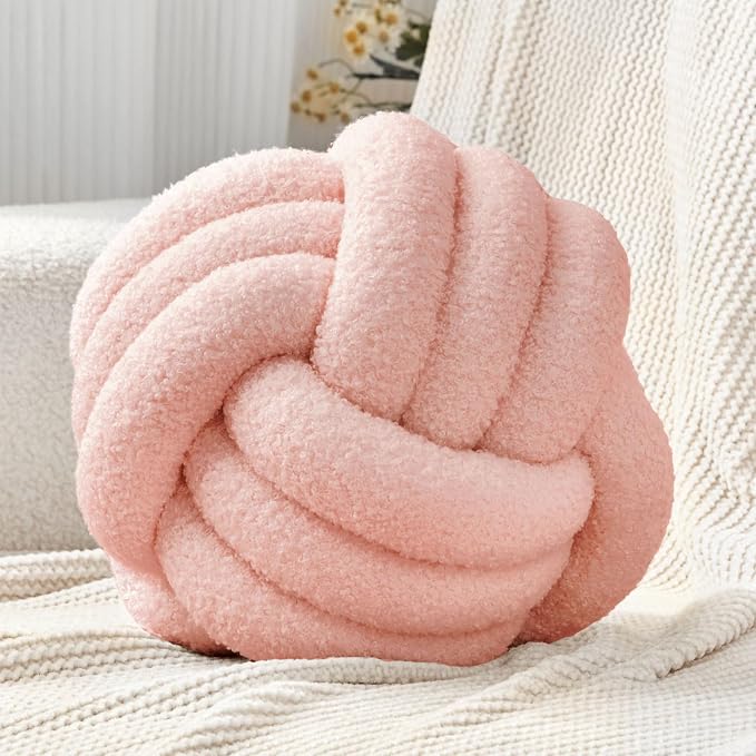 Petrella Knot Pillow Ball Round Throw Pillows Home Decor Cushion Decorative by Petrellatoy