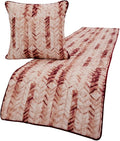 The HomeCentric King/Queen/Twin Maroon & Ivory Decorative King 90"x18" Bed by TheHomeCentric