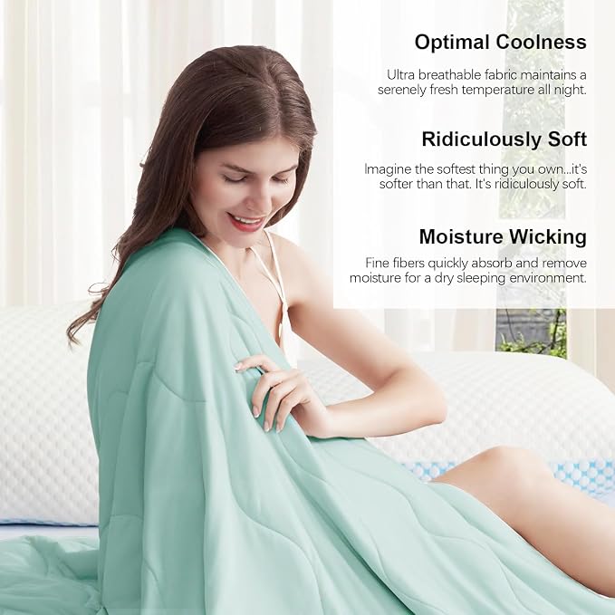 EASELAND Cooling Comforter Queen, Cold Touch Fabric Absorbs Body Heat, - Image 5