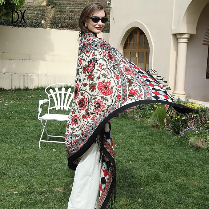 DANA XU 100% Merino Wool Pashmina Shawl - Image 7