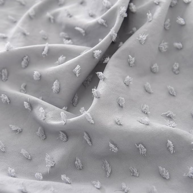 Tufted Dot Bed Skirt King Size Ruffled Bed Skirt - Image 4