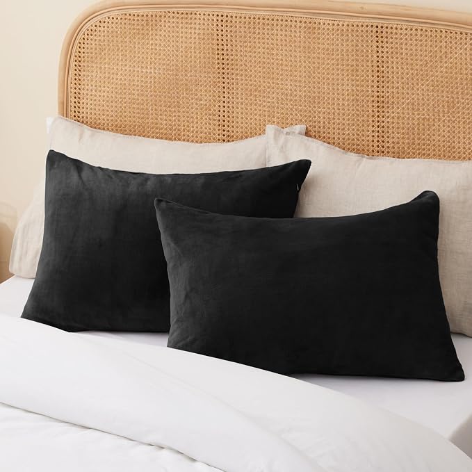 BEDELITE Flannel Pillow Cases Queen Size Set of 2, Super Soft Fleece Pillowcases - Image 7