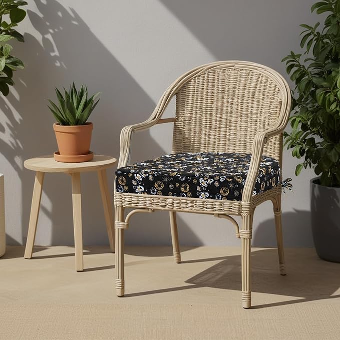 idee-home Outdoor Chair Cushions Set of 2, Thick 19" x 19" x 3" Outdoor Seat - Image 5