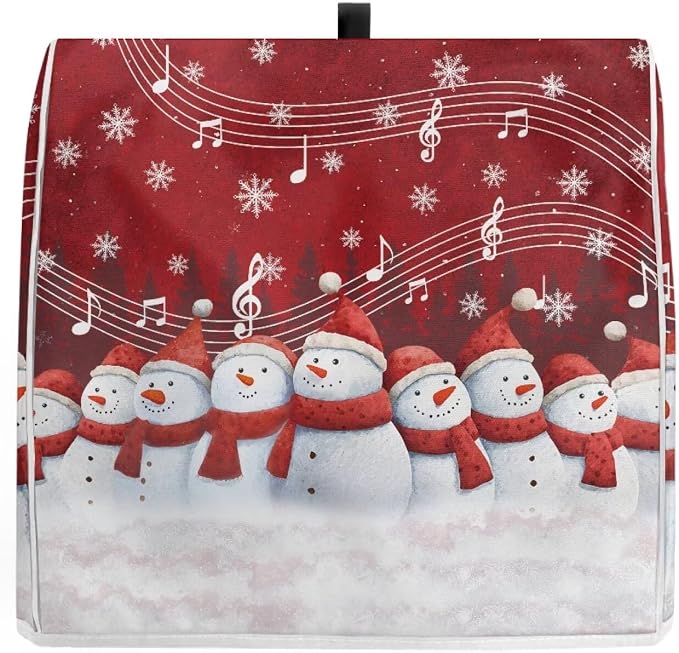 Christmas Stand Mixer Cover 4.5-5 Quart Kitchen Mixer Cover Snowman Food - Image 7