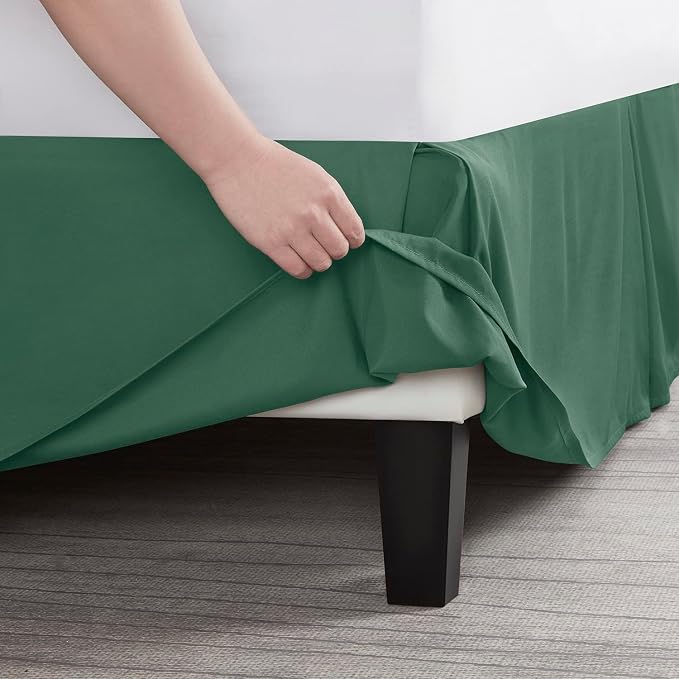 Nestl Hunter Green Twin XL Bed Skirt - Image 5
