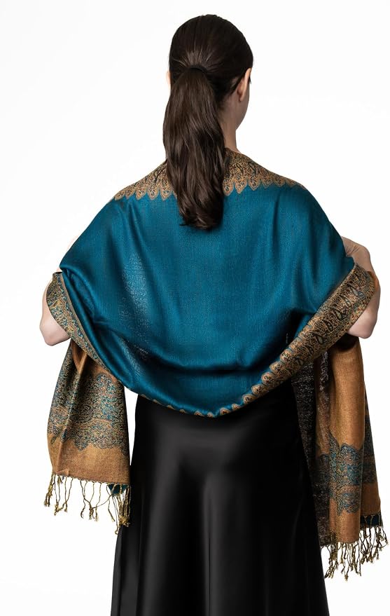 Achillea Big Paisley Pashmina Shawl Wrap - Image 4
