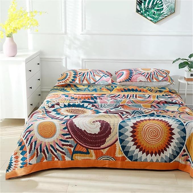 Cotton Throw Blanket for Couch 100% Cotton Blankets for Bed - Image 3