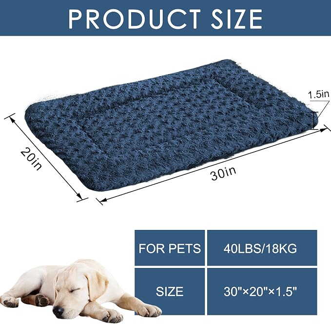 4 Pcs Washable Dog Bed Plush Orthopedic Outdoor Crate Mat - Image 8
