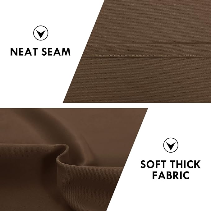 DWCN Brown Blackout Curtains for Bedroom – Rod Pocket Thermal Insulated Energy - Image 6