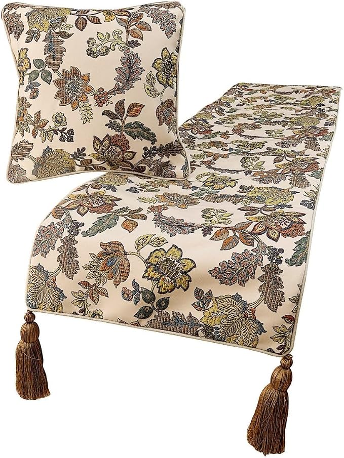 The HomeCentric King Queen Twin Multi Color & Ivory Luxury Full 68"x18" Bed by TheHomeCentric