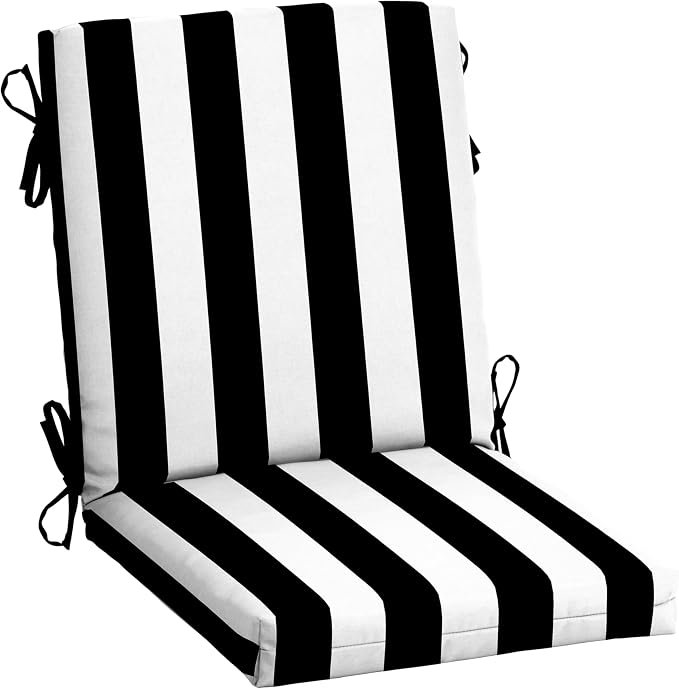 Arden Outdoor Midback Chair Cushion, 18 x 16.5, Rain-Proof, Fade Resistant by ARDEN