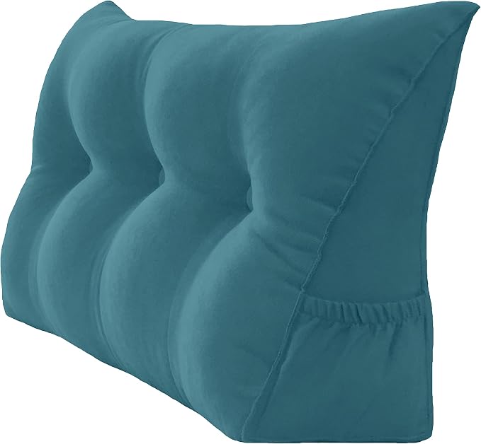 Triangular Reading Bed Rest Pillow Large Bolster Cushion Headboard Backrest by PEACHWELL