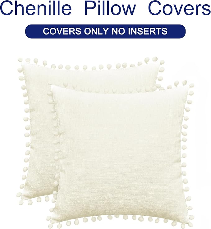 CaliTime Throw Pillow Covers Decorative 16 X 16 Inches Pack of 2 Cozy Solid - Image 6