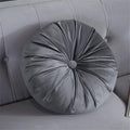 Round Throw Pillow Velvet Pumpkin Pleated Meditation Pillow Solid Color Home by Jackcsale