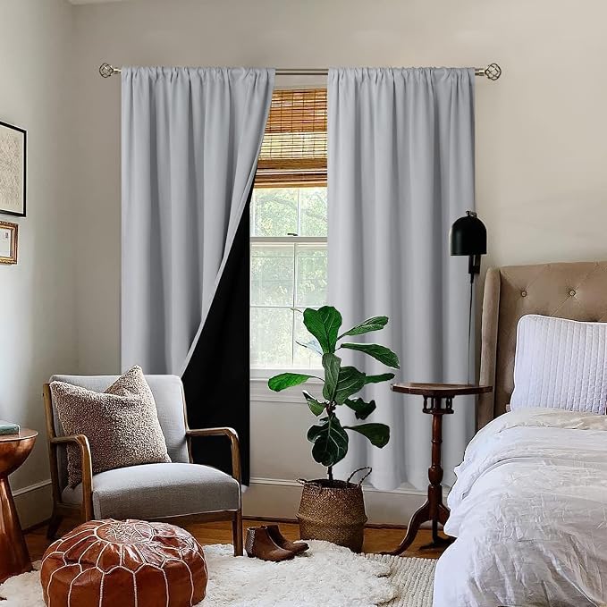 BGment Full Blackout Curtains for Living Room 72 Inch Length 2 Panels Set - Image 2