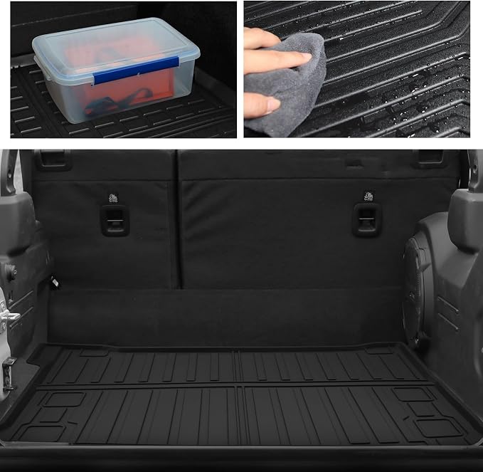 Custom for 2021-2025 2026 Jeep Wrangler 4XE Hybrid Cargo Mats Trunk Liner All - Image 2