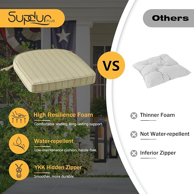 Outdoor Round Corner Seat Cushion, Non Slip Seat Cushion Pads - Image 6