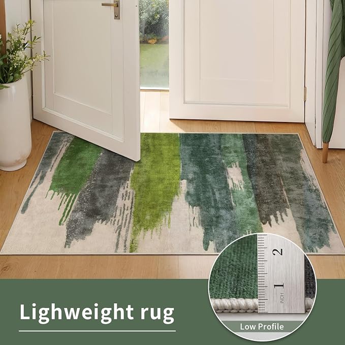Ciicool 2x6 Washable Runner Rug, Modern Abstract Hallway Rugs Runner, Non-Slip - Image 5