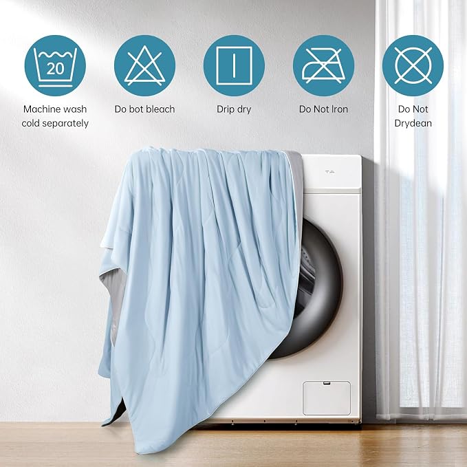 EASELAND Cooling Comforter Queen, Cold Touch Fabric Absorbs Body Heat, - Image 6