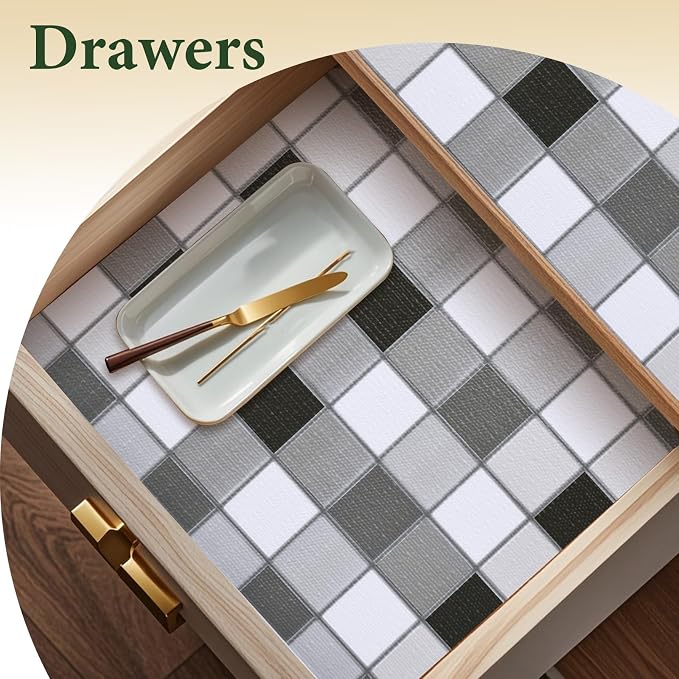 Drawer and Shelf Liner for Kitchen Cabinet: 17 in X 20 Ft Non Slip Waterproof - Image 6