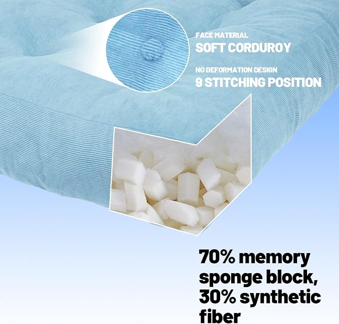 Meditation Floor Pillow Set of 2, Square Large Pillows Seating - Image 4
