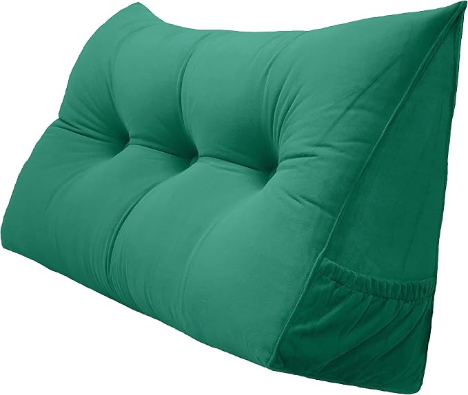 Triangular Reading Bed Rest Pillow Large Bolster Cushion Headboard Backrest by PEACHWELL