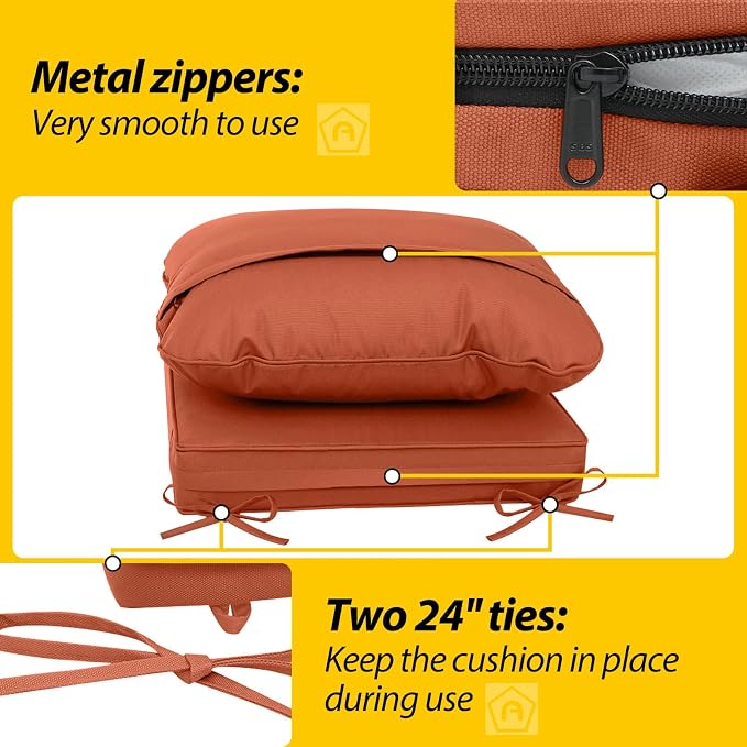 AAAAAcessories Outdoor Deep Seat Cushions, Waterproof, Fade-Resistant Patio - Image 4