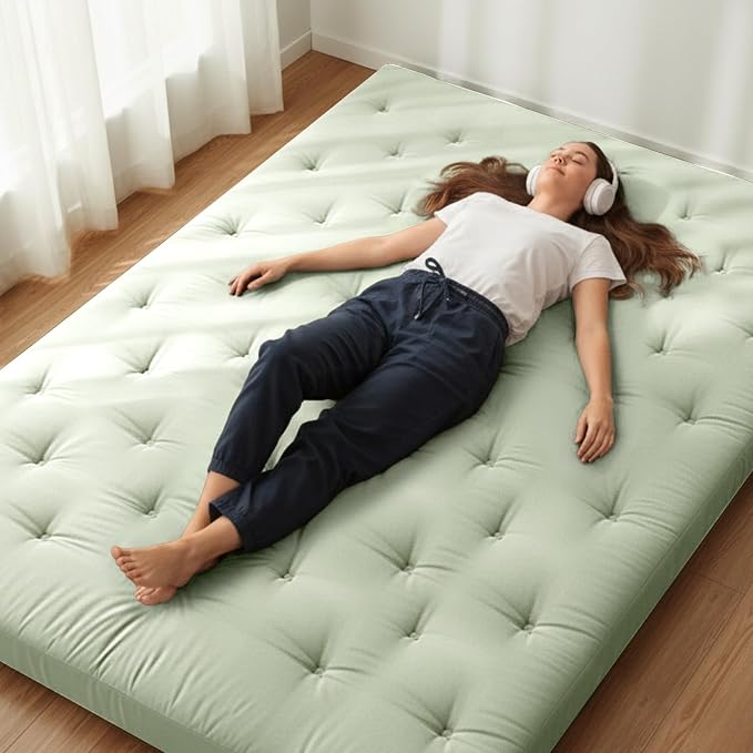 ZonLi Japanese Floor Futon Mattress Full Size 75"x 54", 100% Cotton Cover 2.5'' by Zonli