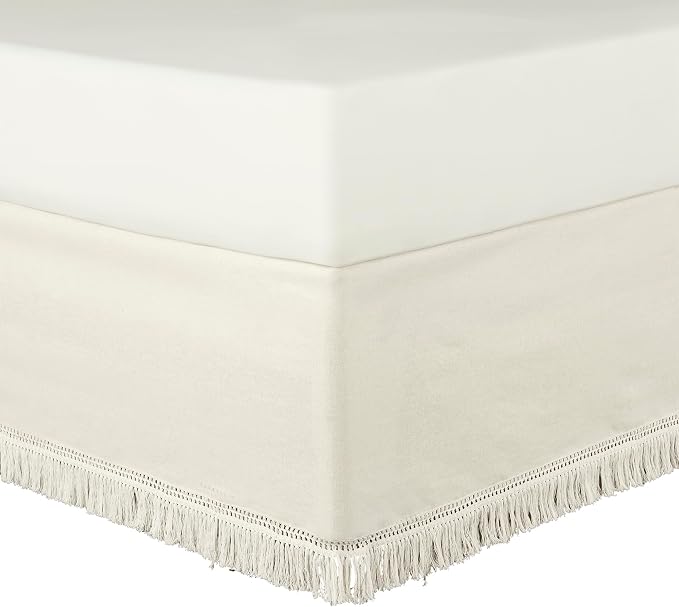 Lush Decor Boho Fringe 15-Inch Tailored Drop Easy Fit Bedskirt - Image 6