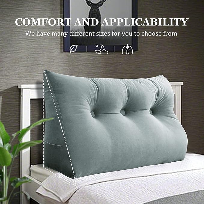 Wedge Headboard Pillow Dorm Room Reading Pillow Back Support - Image 3