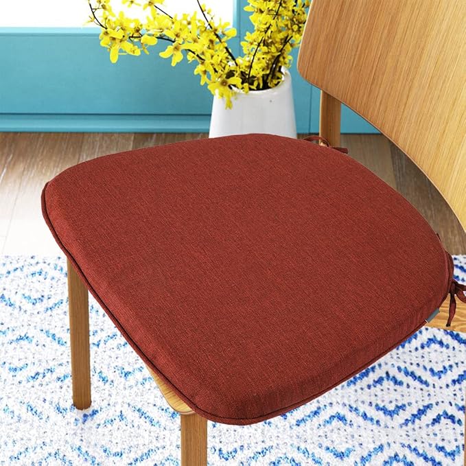Outdoor Chair Cushions Set of 2, Patio Seat Cushion 17"x16"x2", U-Shaped Dining - Image 6