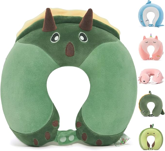 Niuniu Daddy Dinosaur Kids Travel Neck Pillow Road Trip Essentials by NiuniuDaddy