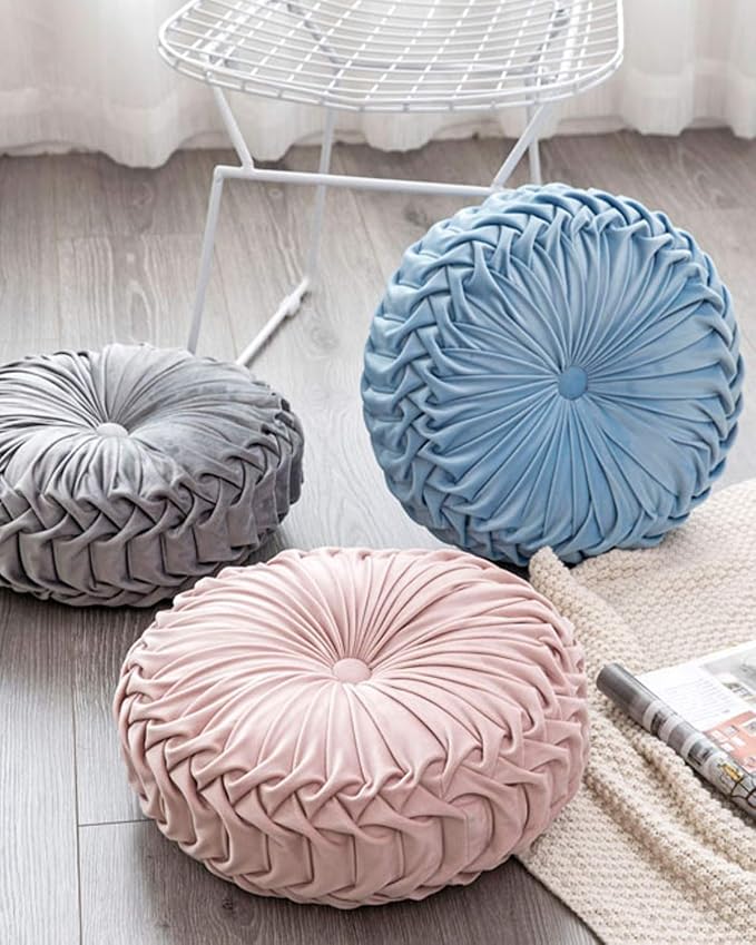 HLOVME Throw Pillow for Couch Decorative 3D Pumpkin Round Velvet Cushion for - Image 4