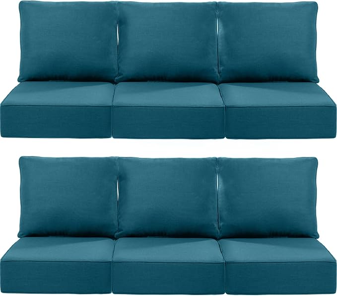 Luxury 22x24/22x25 6-Inch Outdoor Deep Seat Cushions Set of 6 by ACTREST