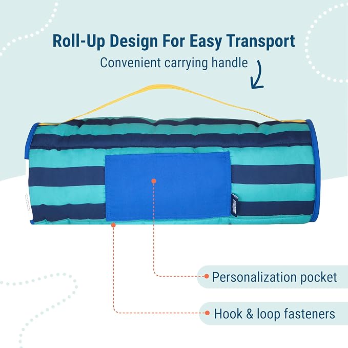 Wildkin 43-inch Kids Nap Mat – Soft Microfiber Toddler Sleeping Mat - Image 3