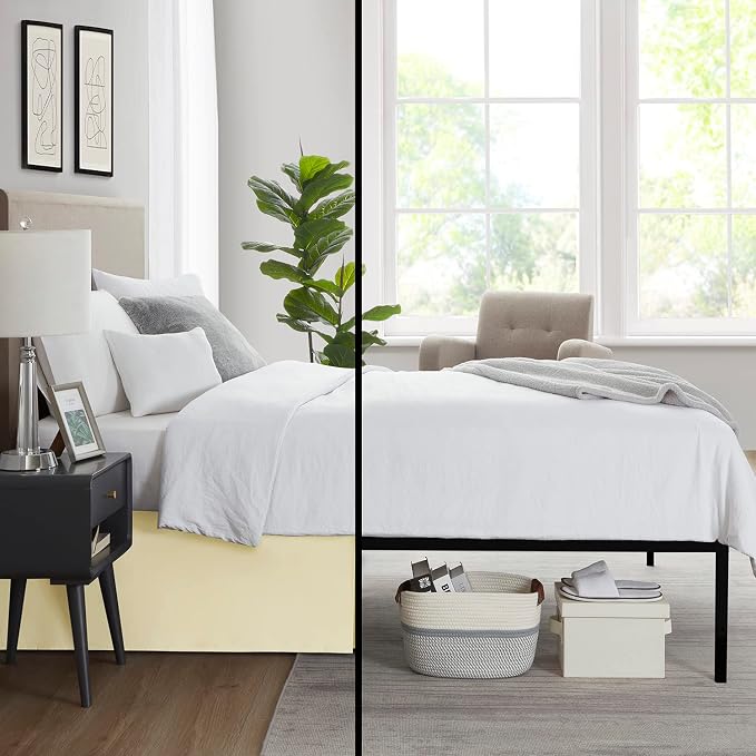 Nestl Vanilla Yellow Twin Bed Skirt - Image 6