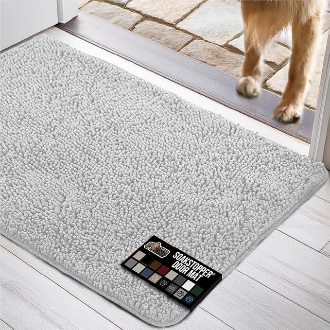 GORILLA GRIP SOAKSTOPPER Dog Door Mat, 70x24 Machine Washable Rug Absorbent by GorillaGrip