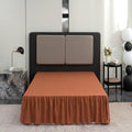 Terracotta Bed Skirt King Size Ruffled Bed Skirt by TSUTOMI