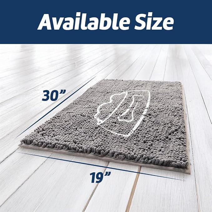 Muddy Mat® Pet Bowl Dog Door Embroidery Mat Super Absorbent Microfiber Indoor - Image 2
