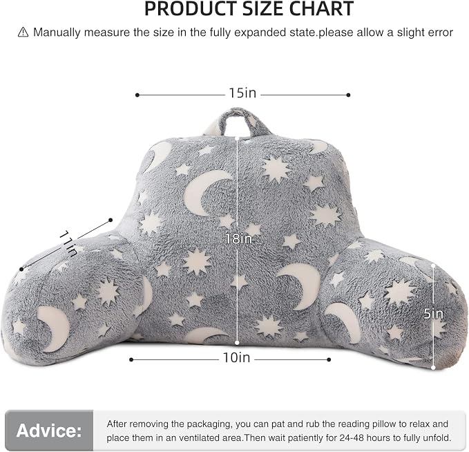 Meeting Story Glow in The Dark Star Moon Luminous Reading Pillows Sparkling - Image 3