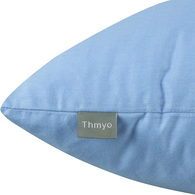 Thmyo 4-Pack 100% Cotton Comfortable Solid Decorative Throw Pillow Case - Image 8